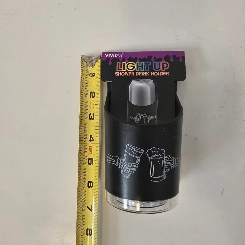 New Vivitar Light Up Shower Drink Beer Holder - Battery Included!